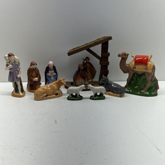 Vintage 9 Piece Set Bundle Holland Mold Nativity ‼️Read Desc‼️